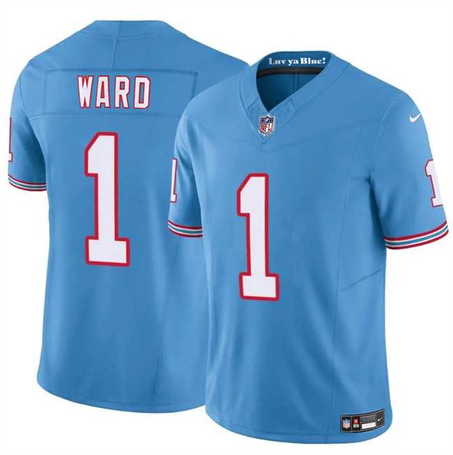 Men & Women & Youth Tennessee Titans #1 Cameron Ward Blue 2025 Draft F.U.S.E. Throwback Vapor Limited Stitched Jersey,We sell and wholesale Men & Women & Youth Tennessee Titans #1 Cameron Ward Blue 2025 Draft F.U.S.E. Throwback Vapor Limited Stitched Jersey on line form chian!